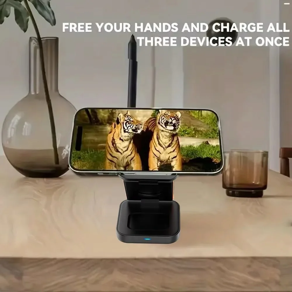 Wireless charging station for iPhone15 14 13 12 Pro Apple Watch 8 9 Airpods